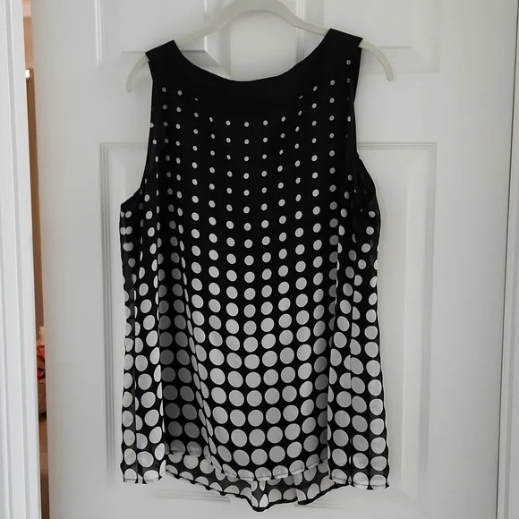 Avenue Blouse size 14/16 polka dots black/white - Picture 4 of 4